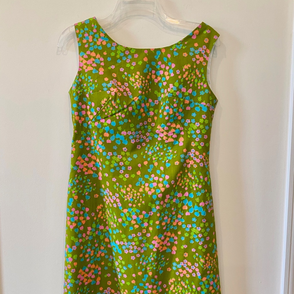 Vintage Cottagecore Floral Midi Shift Dress Sz M - Picture 5 of 7